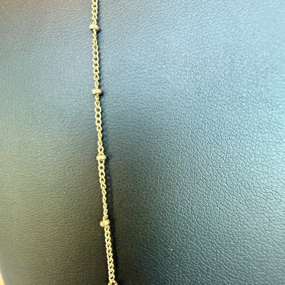 Satya Gold Tone Designer Signed Ball Brad Link Style Chain Necklace 25” - Picture 2 of 5